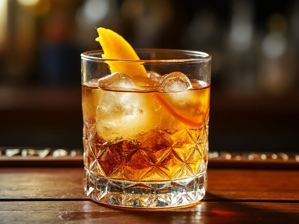 Penicillin cocktail in a rocks glass