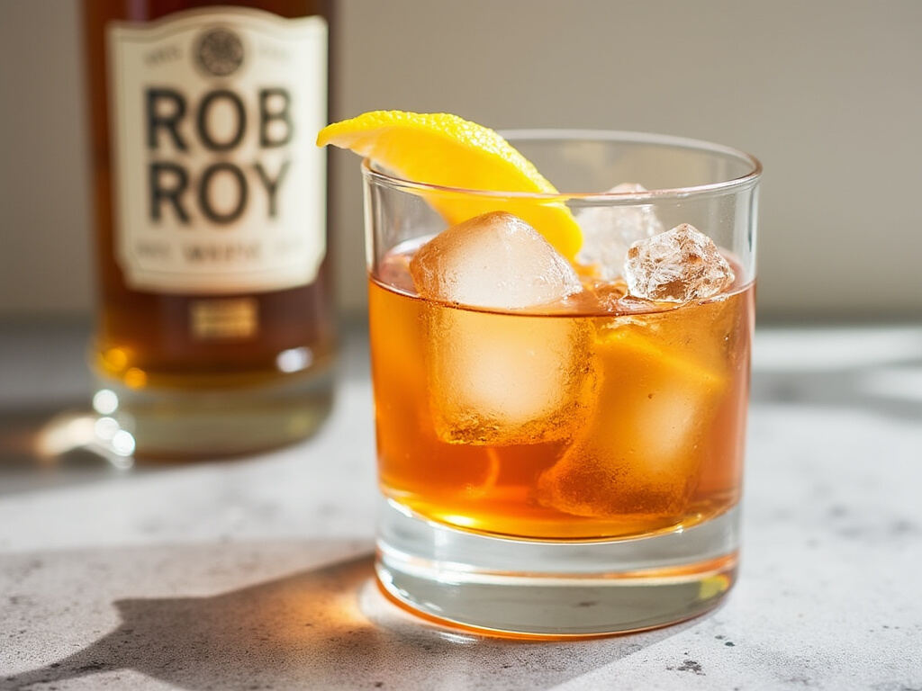 Rob Roy cocktail in a coupe or cocktail glass
